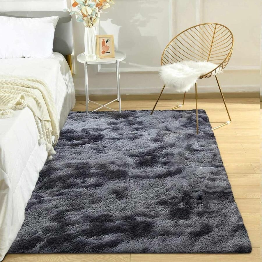 Hoogpolig Vloerkleed Modern en Pluizig 1 Grijs 80 x 120 cm