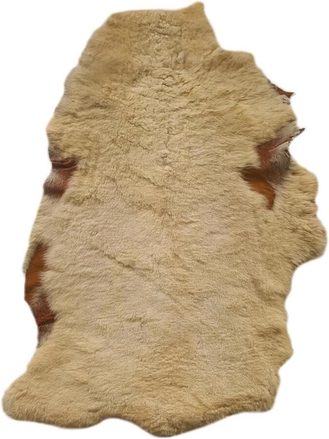 Hoogpolige Zerimar Vloerkleden van natuurlijk lamsvacht dubbelzijdig gekleurd 80x50 cm tapijt voor huisdieren met lange pool