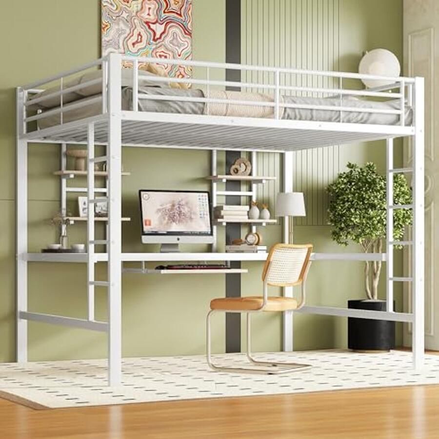 Hoogslaper Met Bureau en Boekenplanken Ideaal voor Kinderen en Jongeren