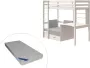 Hoogslaper met bureau uitvouwbare zithoek en opbergruimte 90x200cm Dennenhout Wit + matras L 208 cm x H 179 cm x D 104 cm - Thumbnail 2