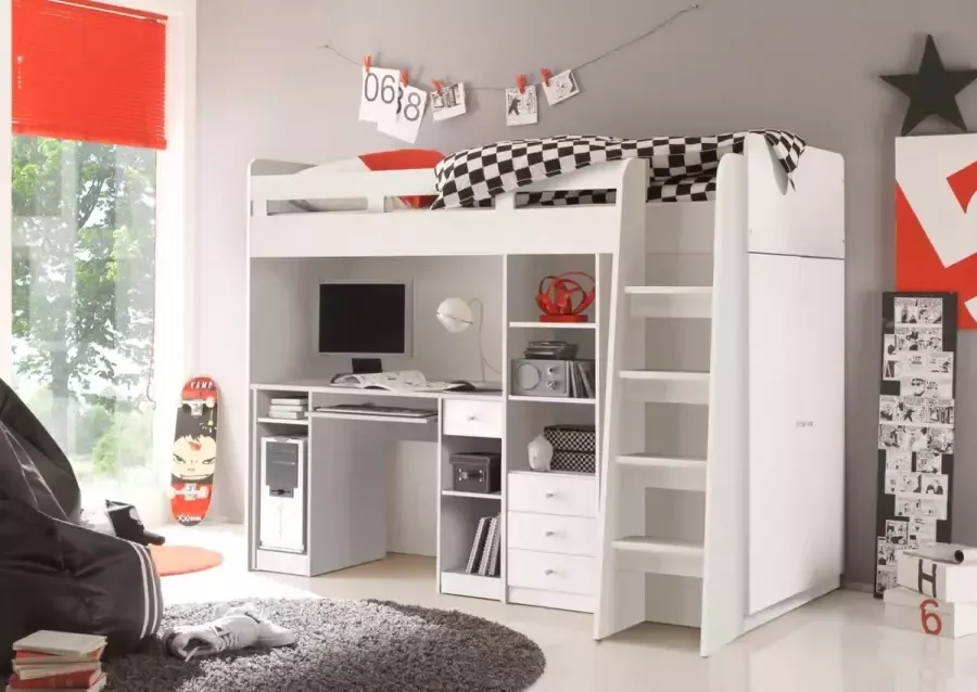 Hoogslaper Unit Lei Wit 90 x 200 cm