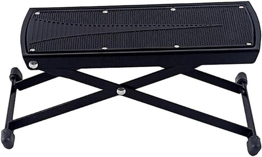 Hoogte instelbare opvouwbare voetsteun voor gitaar Zwart