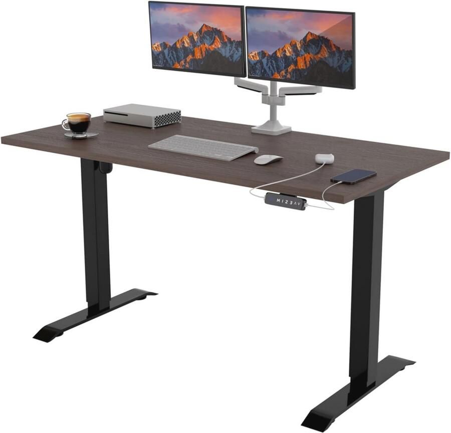 Hoogte Verstelbaar Bureau Elektrische Kantoortafel met Instelbaar Tafelblad (160 x 80 cm)