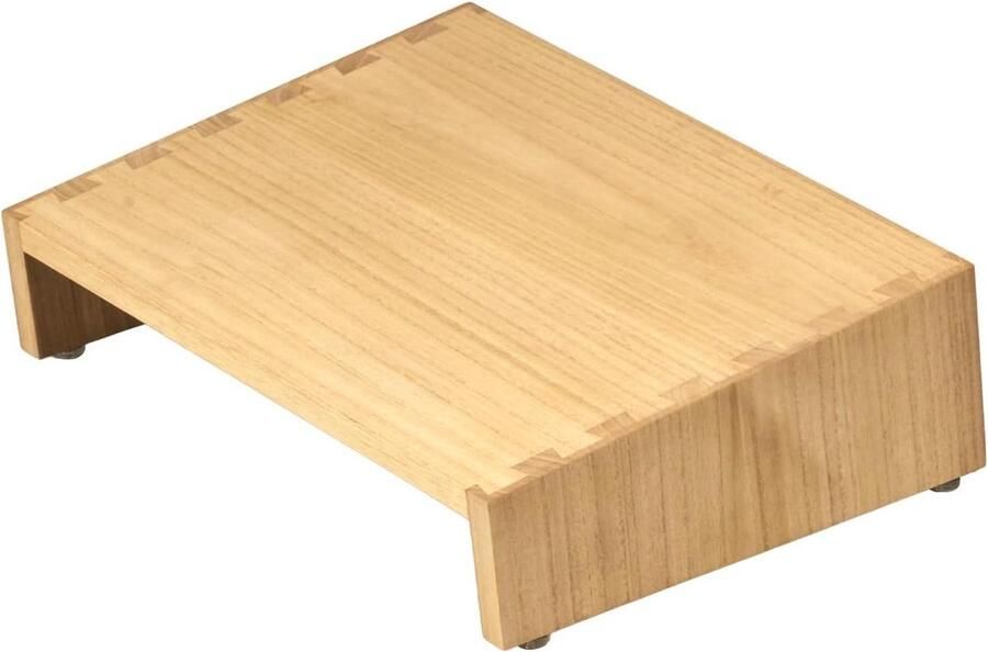 Hoogte verstelbaar ergonomische houten voetenbank draagbaar onder tafel voetenbank voor betere houding natuurlijke kleur