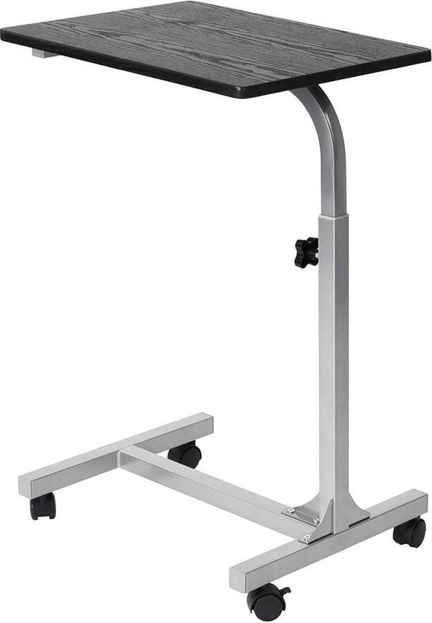 Hoogte verstelbaar laptopstandaard met wielen Salontafel 48x37x67-79cm zwart MEUBLE COSY