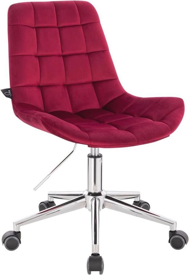 Hoogte verstelbare bureaustoel voor kinderen Zacht en comfortabel met wieltjes en fluwelen bekleding