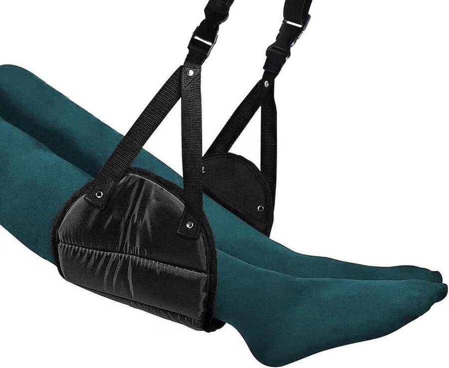 Hoogte verstelbare draagbare traagschuim voetensteun voor reizen zwart