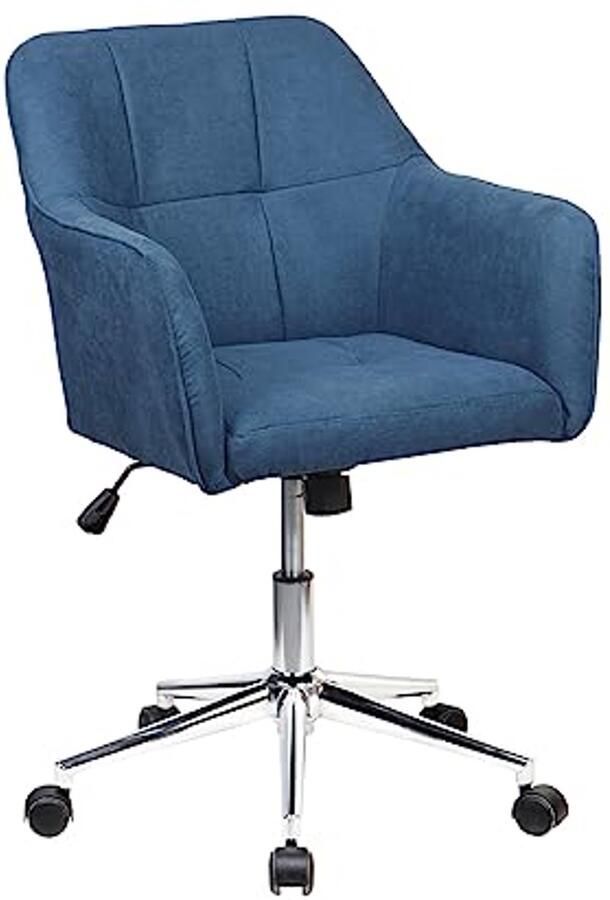 Hoogte Verstelbare Draaistoel met Armleuningen voor Thuis- en Kantoorgebruik in Blauw