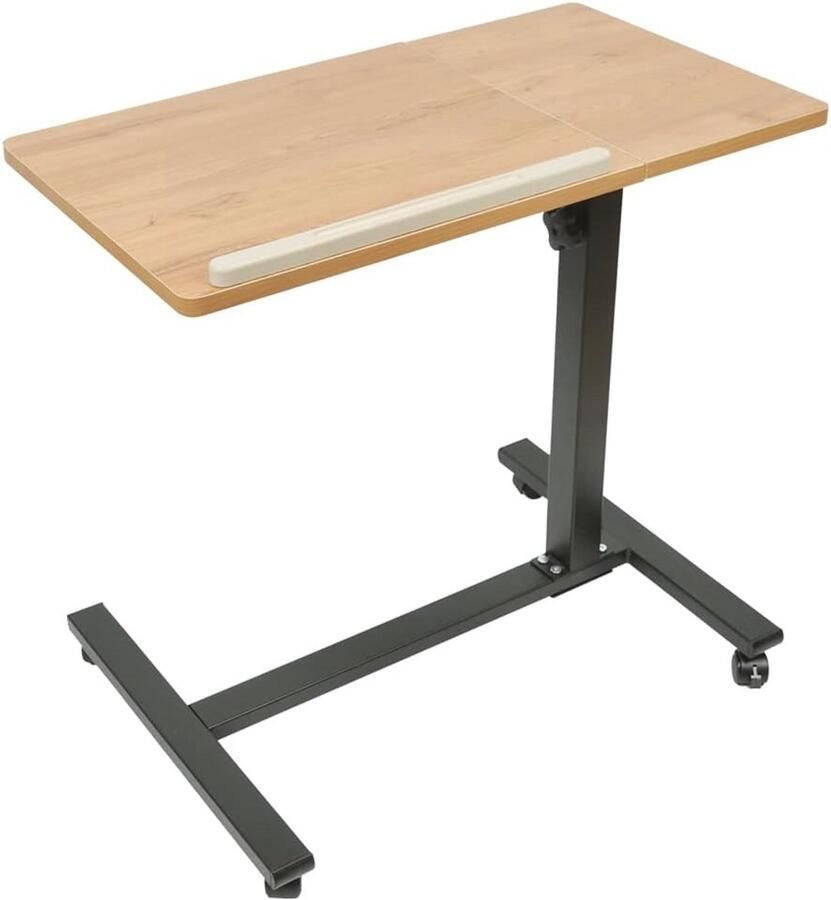 Hoogte Verstelbare Laptoptafel met Wielen voor Bed en Bank Modern en Licht