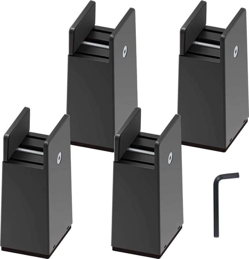 Hoogte verstelbare meubelpoten 4 stuks riser blokken heavy duty antislip stabilisatie meubel liftgereedschap voor bedden kasten banken tafels stoelen rekken furniture risers
