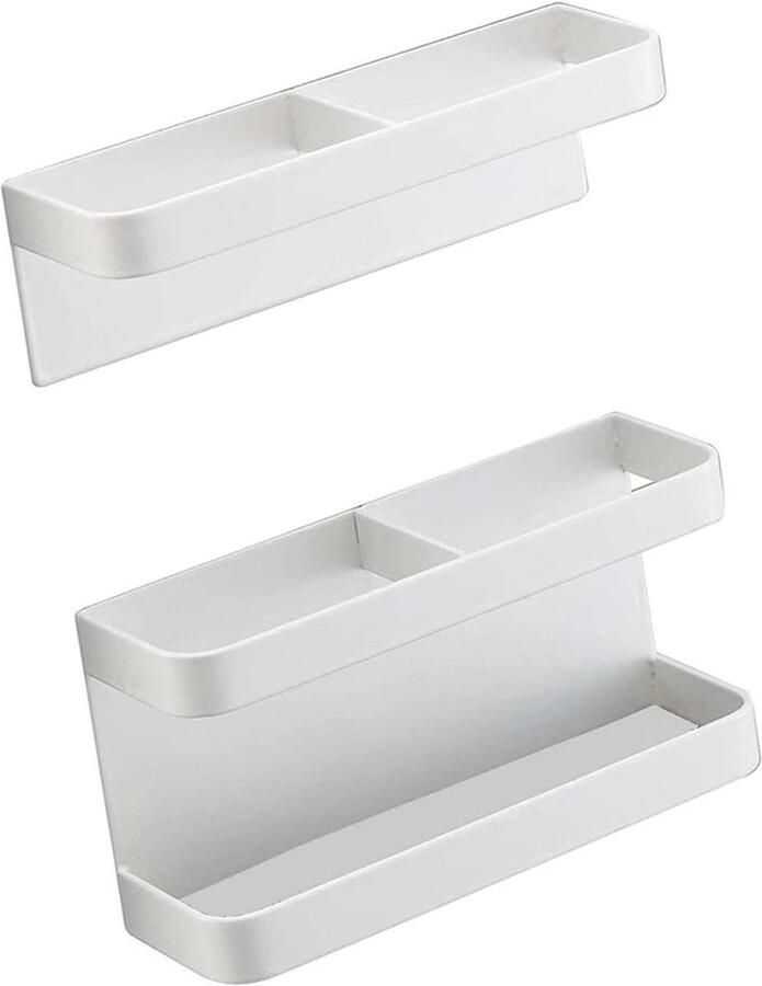 Hoogte Verstelbare Muur Gemonteerde Magnetische Paraplubak Geen Ponsen Wit