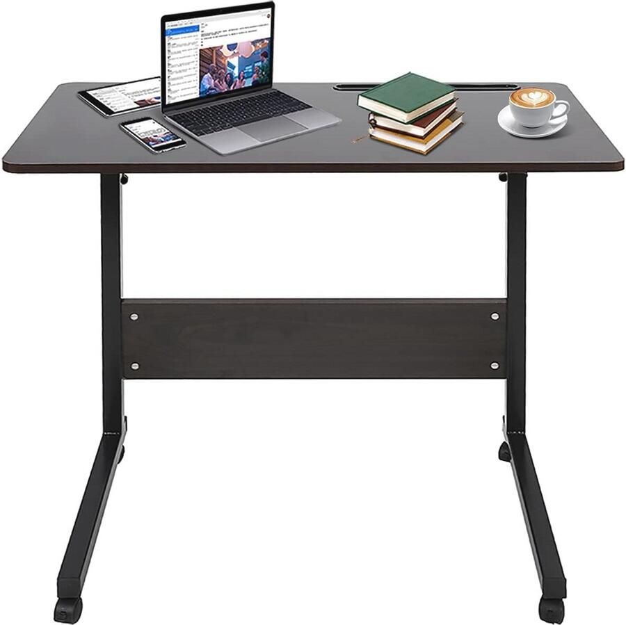 Hoogte Verstelbare Overbed Tafel op Wielen voor Laptop PC en Snacks