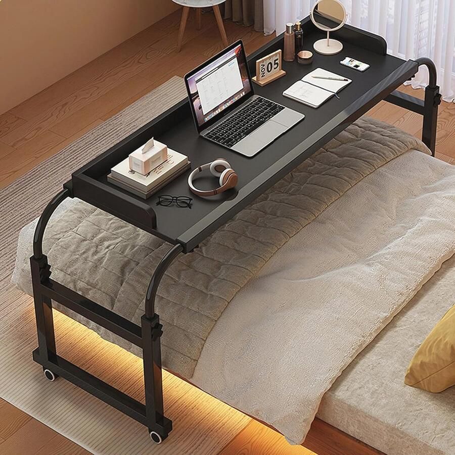 Hoogte Verstelbare Overbedtafel met Wielen Perfect voor Thuis en Ziekenhuis