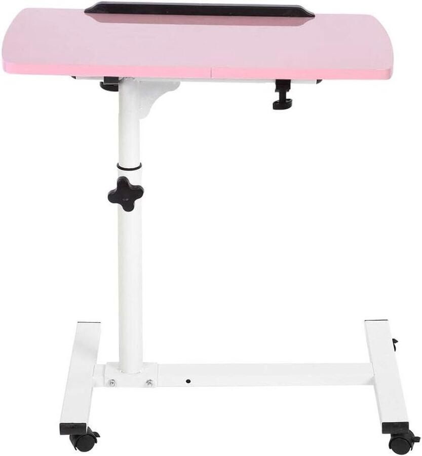 Hoogte verstelbare verzorgingstafel met wieltjes afneembaar Multifunctionele computertafel laptoptafel laptopstandaard banktafel bijzettafel roltafel statafel werktafel Mobiel