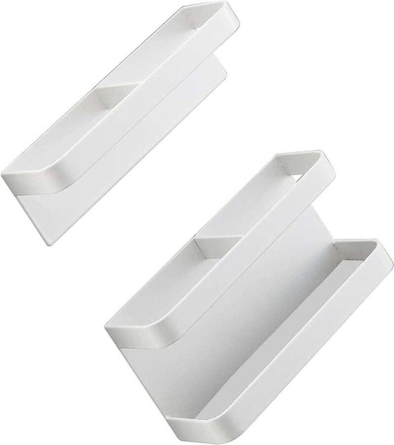 Hoogteverstelling Decoratieve Wandgemonteerde Magnetische Paraplubak voor Hal Geen Ponsen Wit