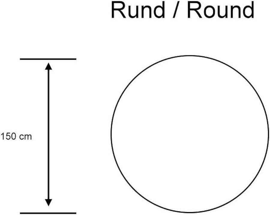 Hoogwaardig tafelkleed 100% katoen rond Ø 150cm wit