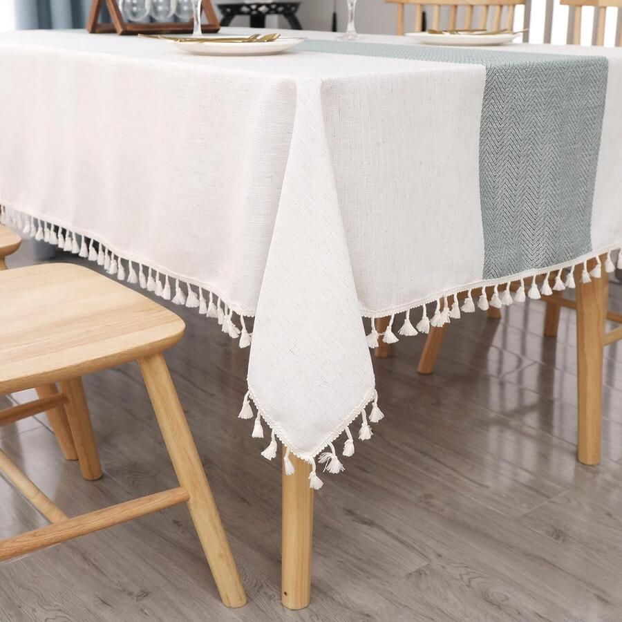 Hoogwaardig tafelkleed duurzaam en onderhoudsvriendelijk 1 stuk katoen-linnenmix