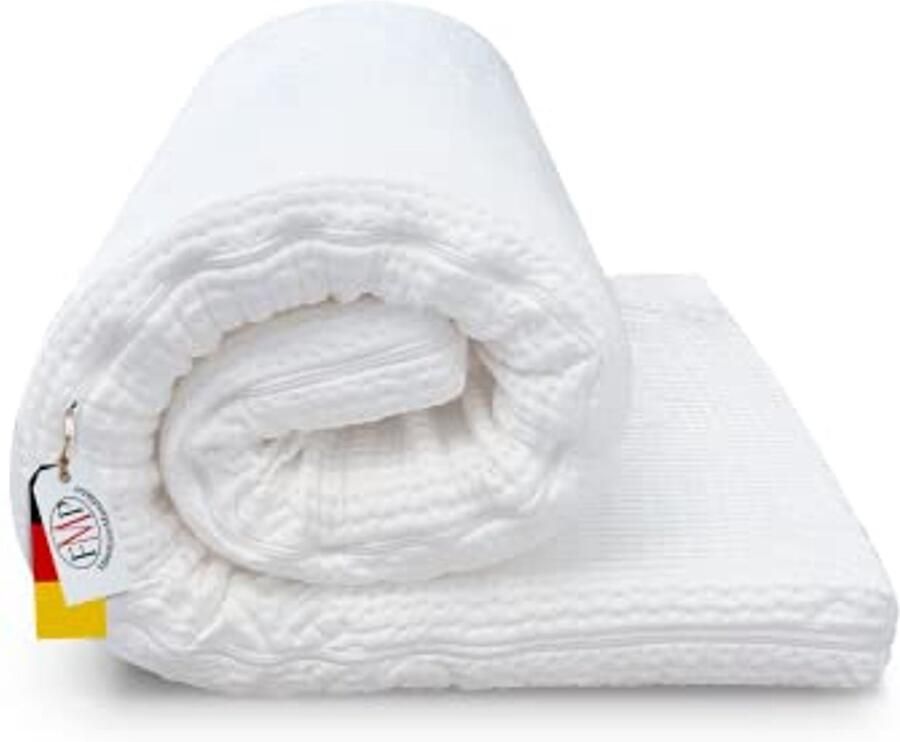 Hoogwaardige 8 cm Visco-elastische Matrassens topper Drukontlastend en Wasbaar 90 x 200 cm