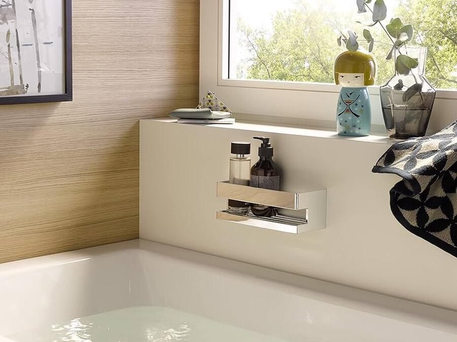 Hoogwaardige doucheplank chroom wandmand voor badkameraccessoires