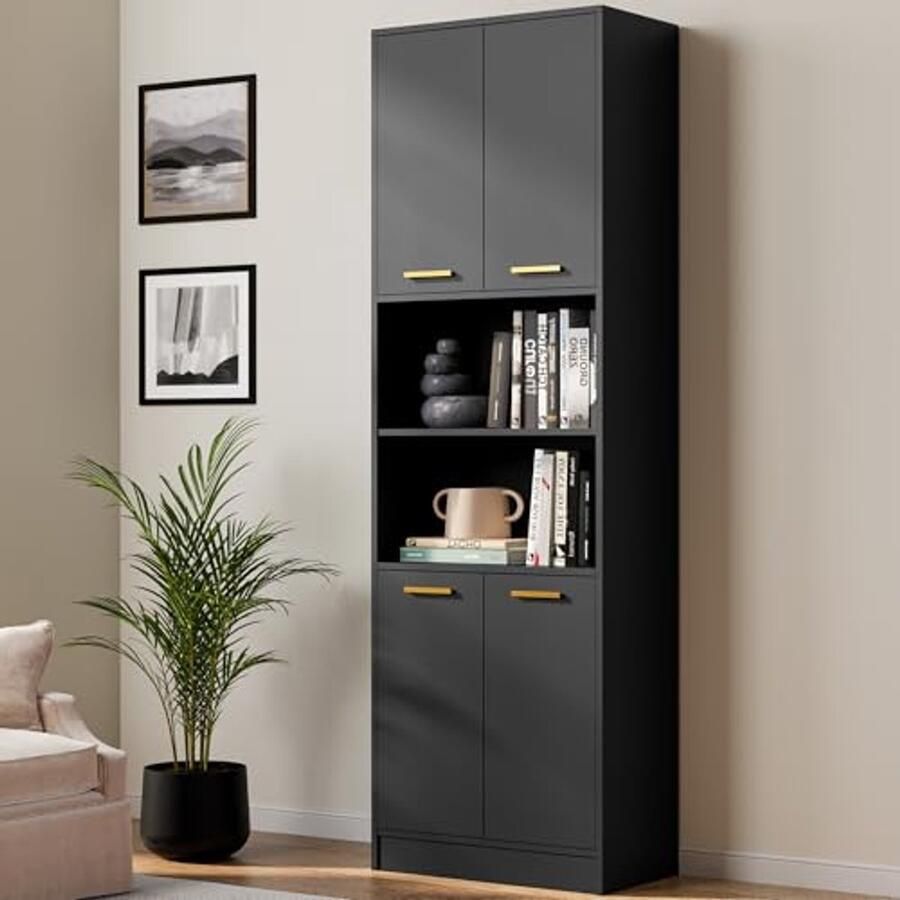 Hoogwaardige Keukenkast 190 5 cm met Open Aanrecht en Verstelbare Planken