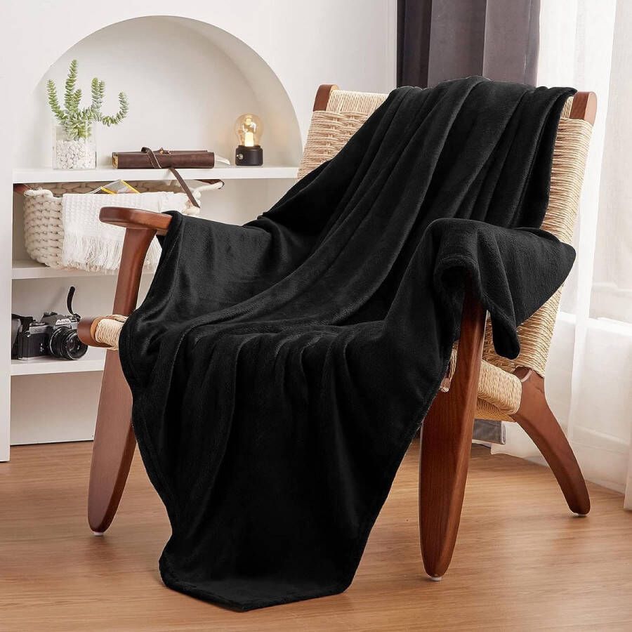 Hoogwaardige microvezel fleece deken geschikt voor alle seizoenen zacht pluizig warm knuffelbaar voor op de bank en het bed
