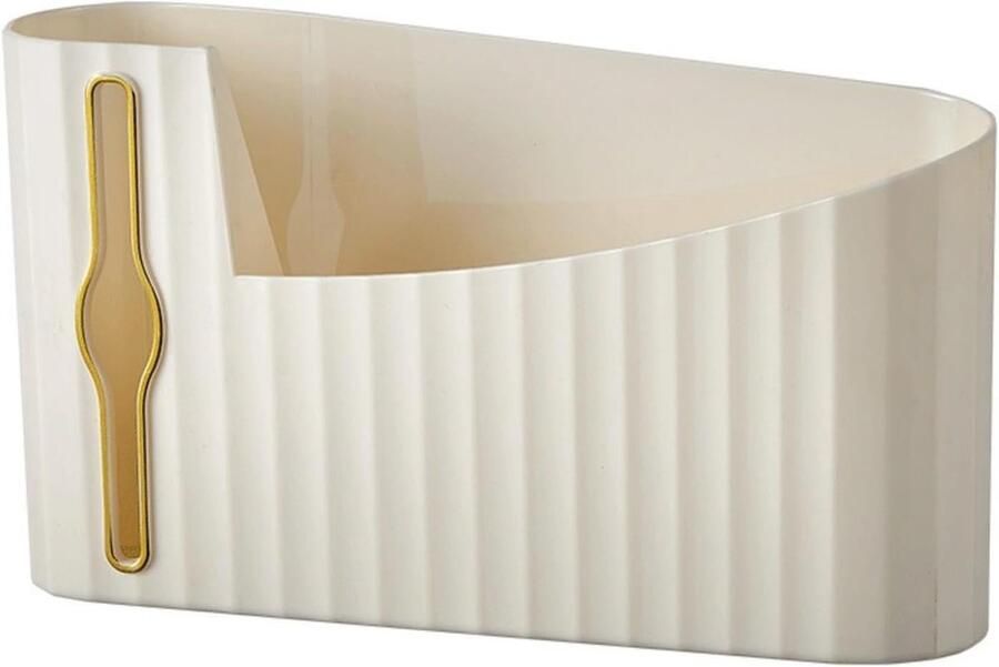 Hoogwaardige opbergdoos voor plastic vuilniszakken opbergdoos met grote capaciteit aan de muur te bevestigen zonder boren om ruimte te besparen in huis uittrekbare opbergdoos voor vuilniszakken crèmewit