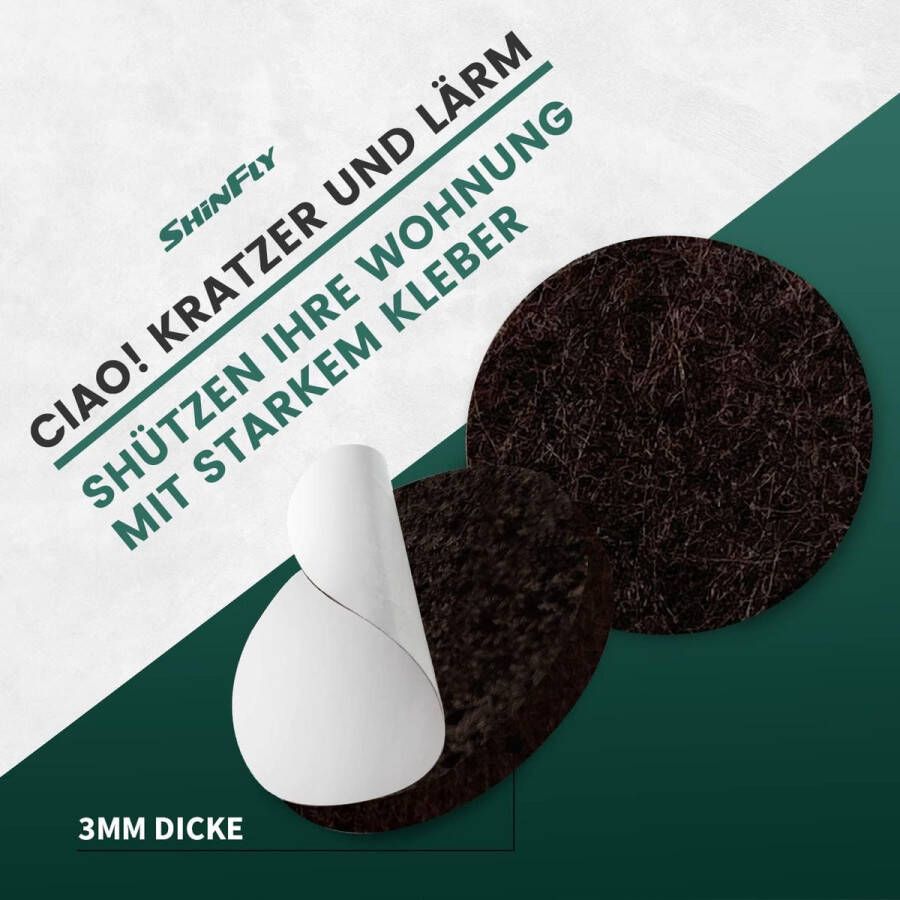 Hoogwaardige vilten meubelbeschermers 60 stuks Vilt Pads zwart 3mm' Dik voor Meubelvoeten Stoelpoten Bescherm Hardhouten Vloer tegen krassen