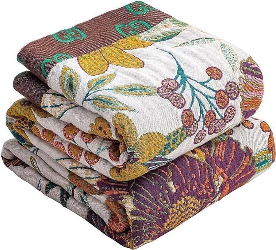 HOORDRY Boho Bedsprei Katoen 230x250CM Stijlvolle Bedsprei Thermische Deken voor Bed Bank & Sofa Knuffelige Deken Dekbed Beddengoed Gemakkelijk te Onderhouden