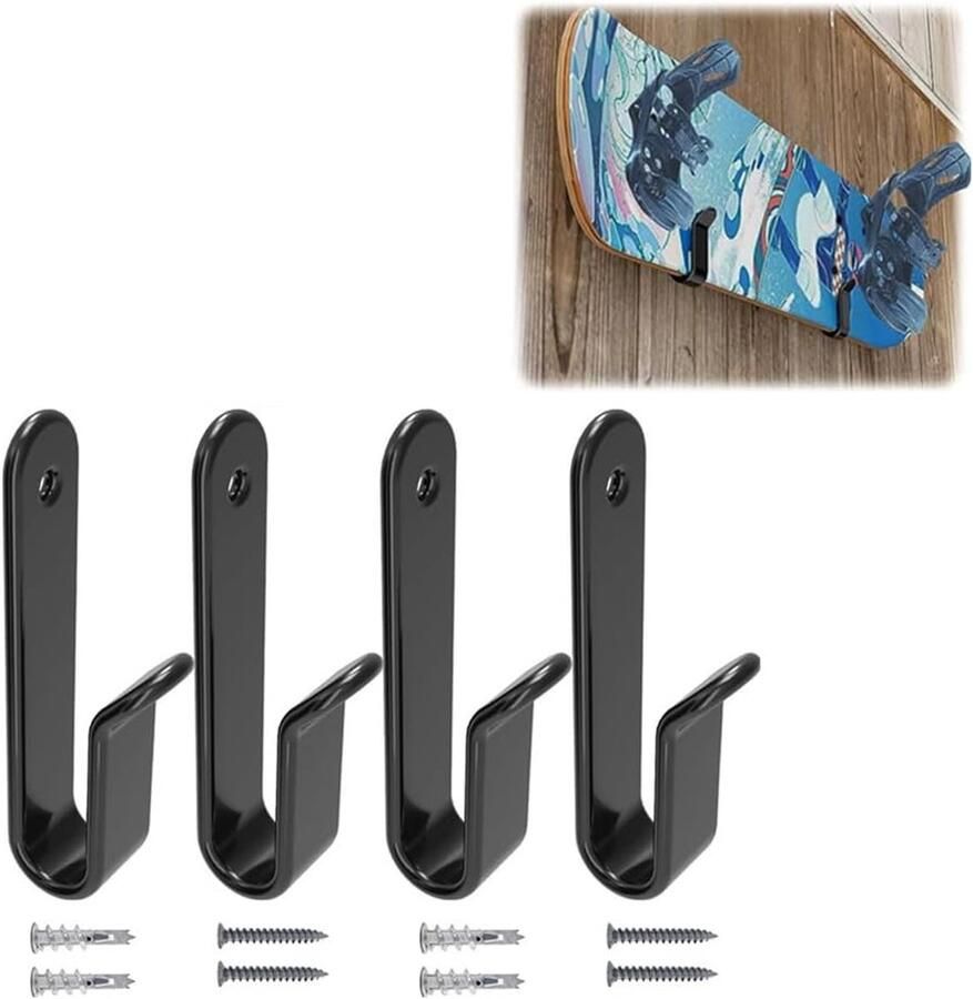 Horizontale Snowboard Wandmontage Clips Display Hanger 4 Stuks