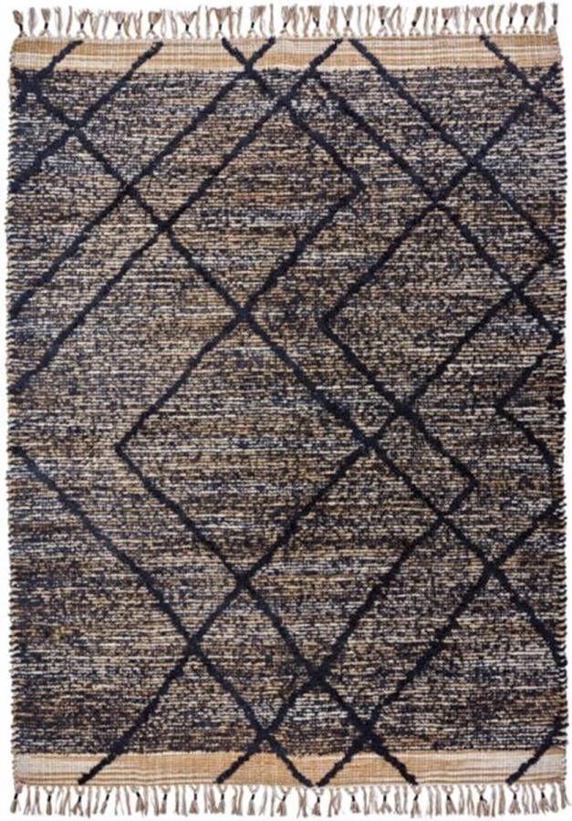 House Doctor Vloerkleed Moro Zwart Beige