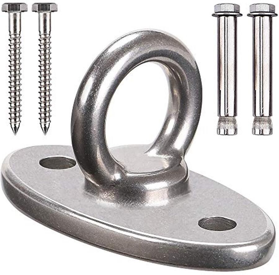 Hout Beton Plafondhanger Ovale Houderset voor Hangmat Schommel en Zware Lasten