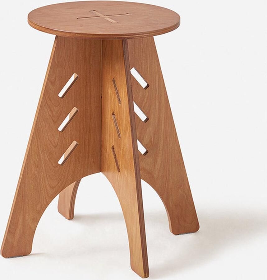 Rootz Living Rootz Houten Bijzettafel Salontafel Bijzettafel Eenvoudige montage Duurzaam Milieuvriendelijk H48 5 x Ø30 5cm