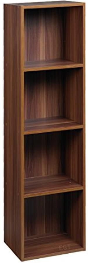 Houten Boekenkast met 1 tot 4 Planken voor Ruimtes