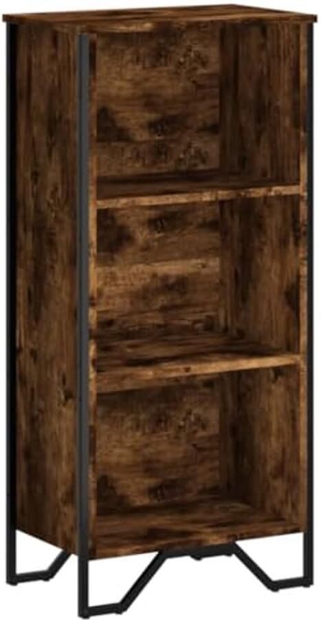 Houten Boekenkast Smoked Oak 50 x 31 x 106 cm Boekenplank en Opbergmeubel