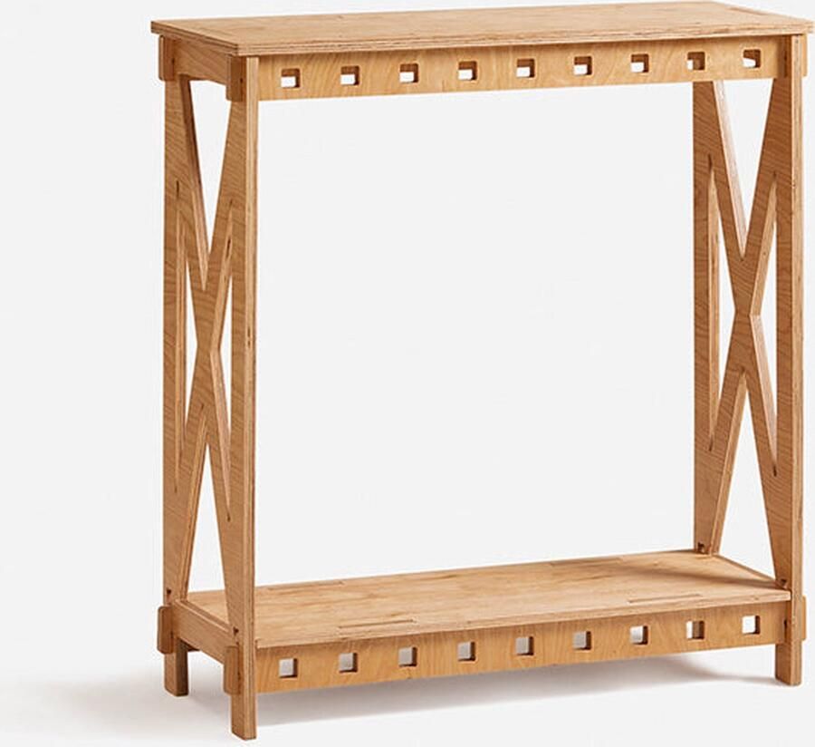 Rootz Living Rootz Houten consoletafel Bijzettafel Haltafel Eenvoudige montage met penverbindingen Milieuvriendelijk Duurzaam 80 cm x 87 5 cm x 30 cm
