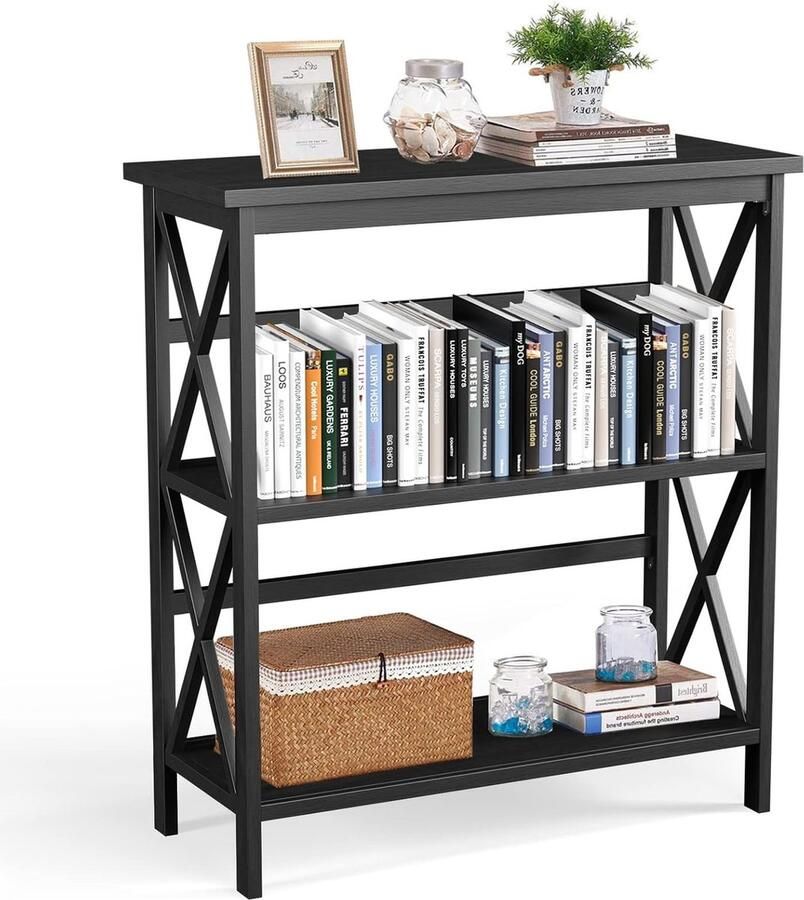 Houten Consoletafel Zwart 79 x 32 x 86 cm