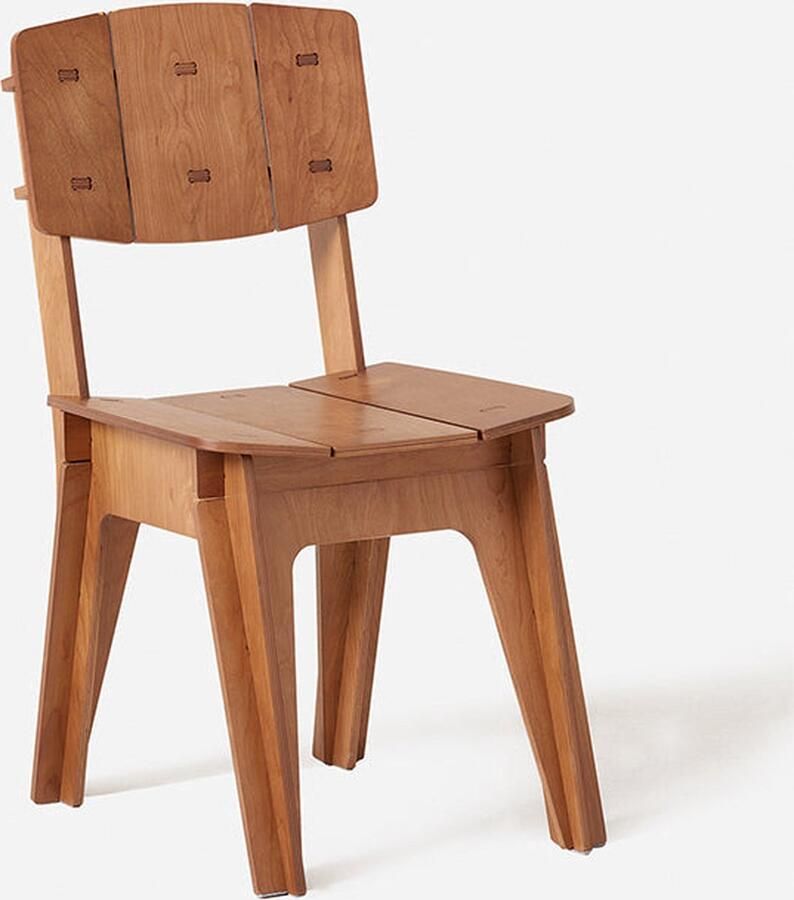 Rootz Living Rootz Houten Eetkamerstoel Keukenstoel Bureaustoel Eenvoudige montage Krasbestendig Milieuvriendelijk 44 5 cm x 86 cm x 61 cm Bruin