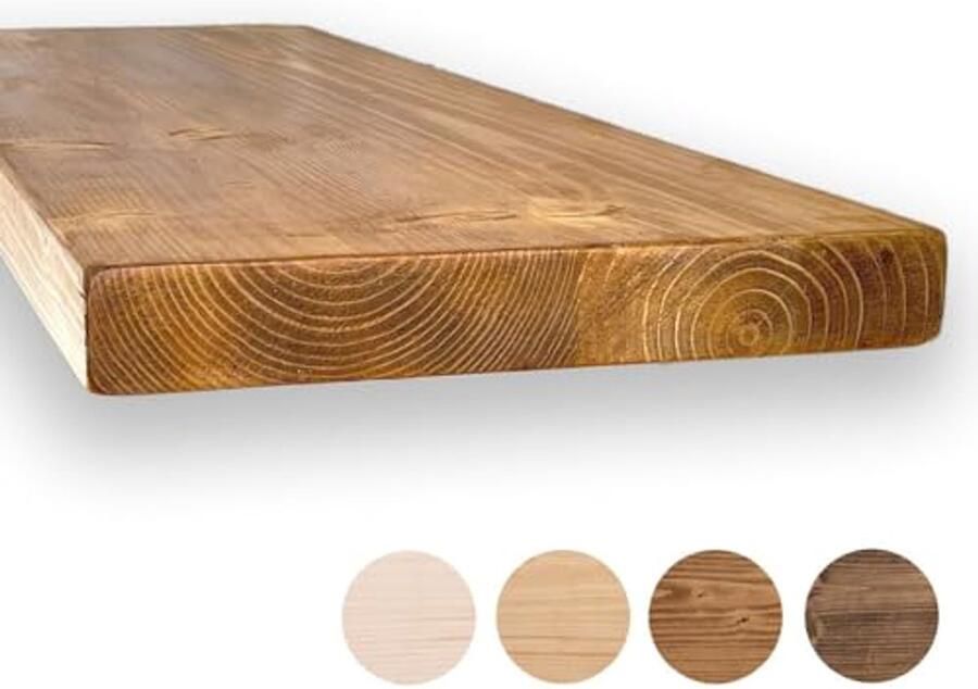 Rustiek zwevend rek 150 cm Houten wandplank voor een unieke uitstraling