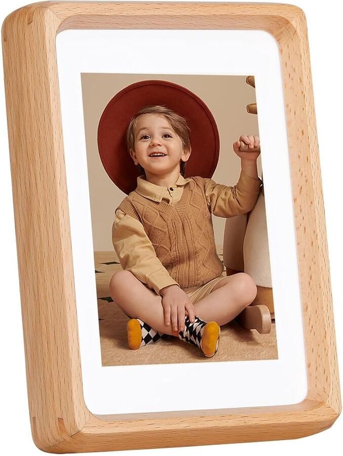 Houten fotolijst 10 x 15 cm stijlvol ontwerp geschikt voor wand en tafel