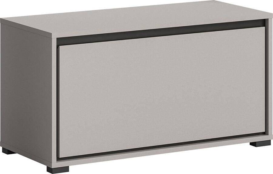 Rootz Living Rootz Houten Garderobe Grijs Ingangsmeubilair Opbergbank Duurzaam ontwerp 85cm x 45cm x 37cm FSC gecertificeerd