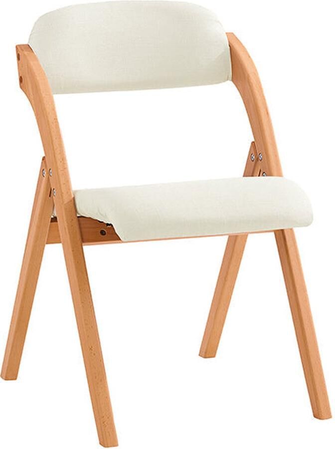 Rootz Living Rootz houten gewatteerde klapstoel comfortabele zitting gedempte rugleuning beukenhouten frame 47 cm x 77 cm x 60 cm