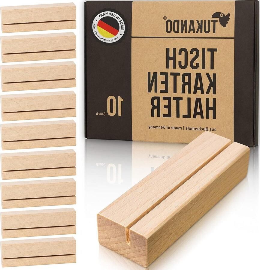 Houten kaarthouder voor tafel fotohouder menukaarthouder ansichtkaarthouder tafelstandaard kaartenstandaard