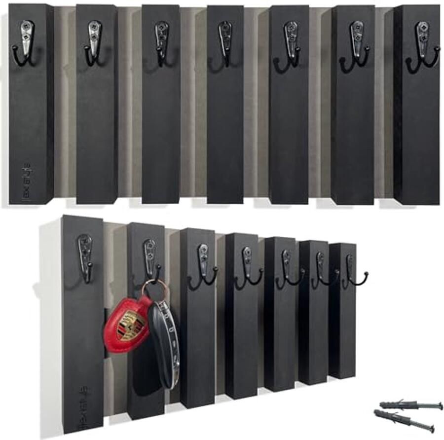 Houten Kapstok met 7 Haken voor Hal en Kinderkamer