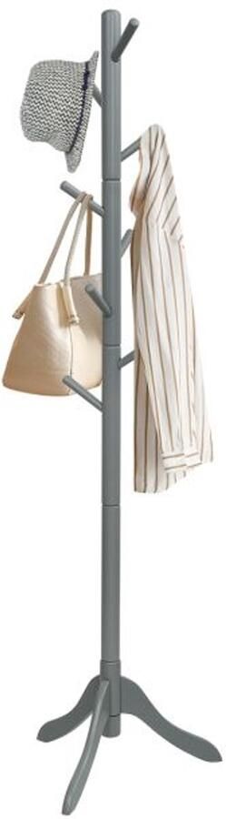 Houten Kapstok met Verstelbare Hoogte Staande Kledingrek met 8 Haken in 3 Hoogtes (100 138 175 cm) en 3 Kleuren