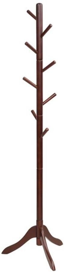Houten Kapstok met Verstelbare Hoogte Staande Kledingrek met 8 Haken in 3 Hoogtes (100 138 175 cm) en 3 Kleuren