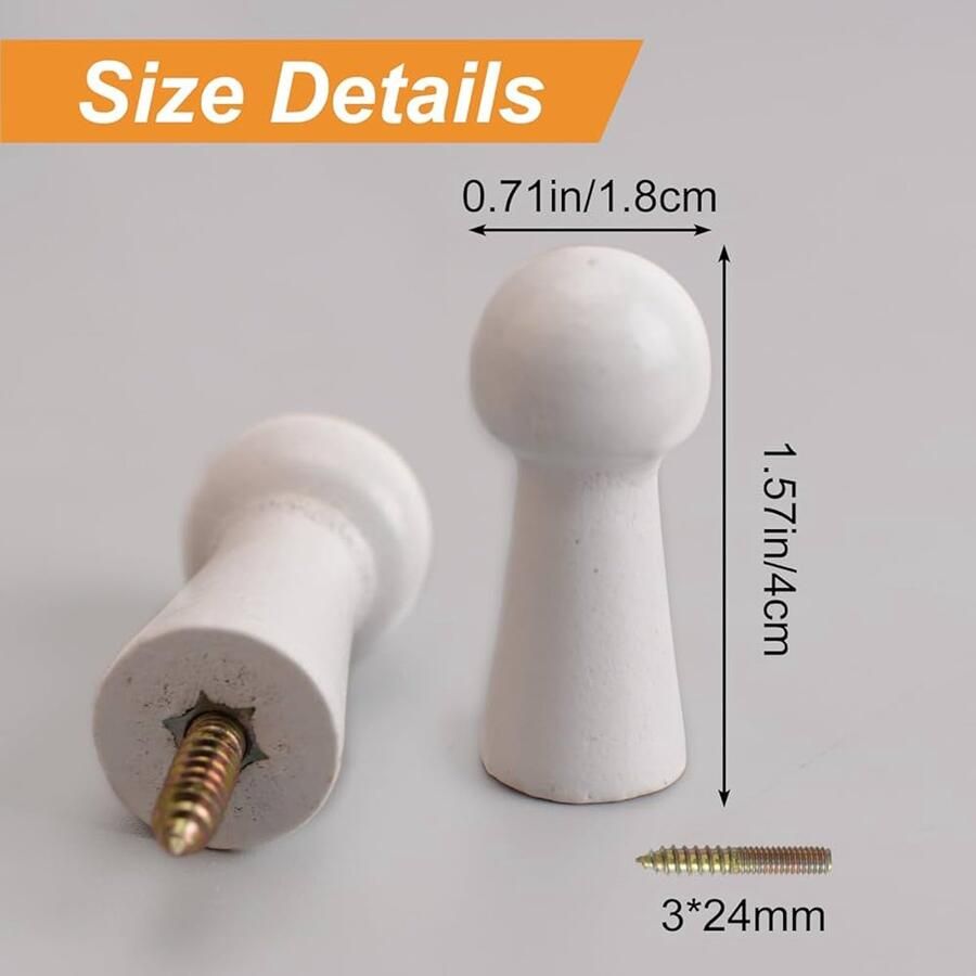 Houten kapstokhaken decoratief en praktisch set van 20 natuurlijk hout