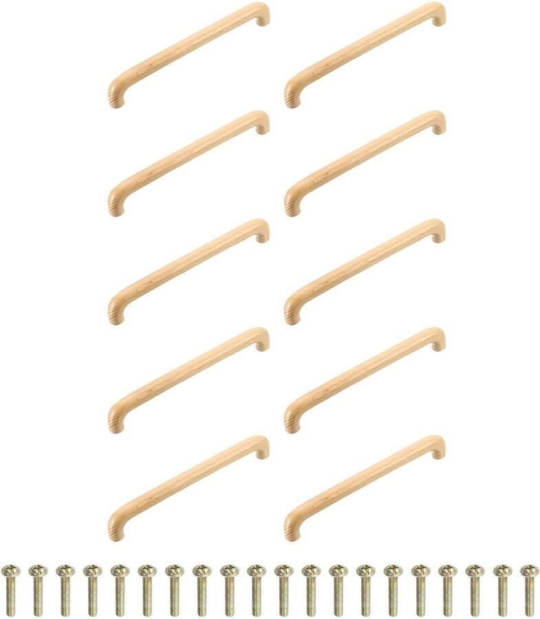 Houten kast handgrepen set van 10 modern design 208 x 12 x 32 mm