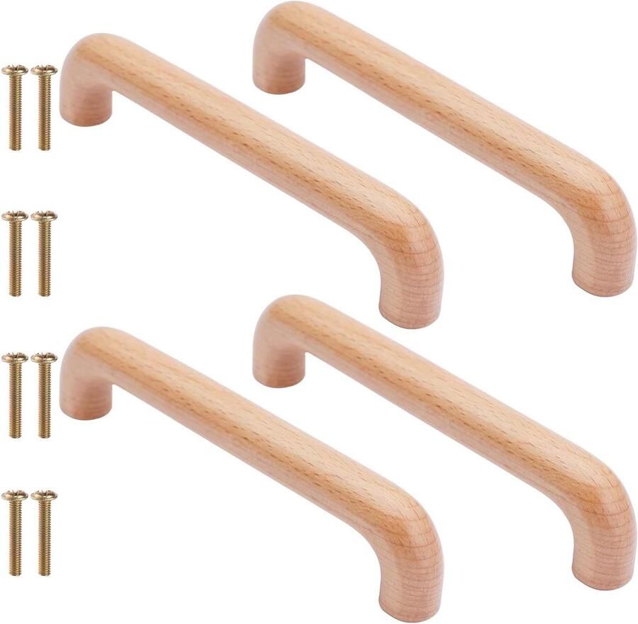 Houten Kastgrepen Beukenhout 145 mm