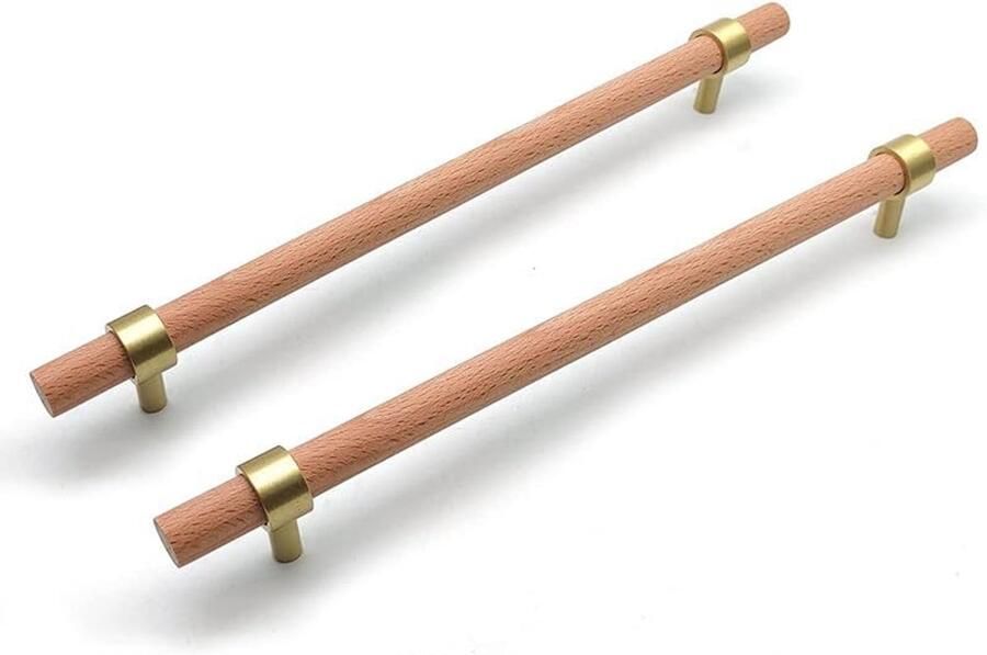 Houten Keukenkast Handgrepen 6 Stuks Walnoot 96mm