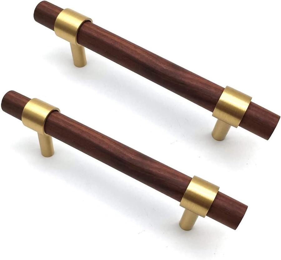 Houten Keukenkast Handgrepen 6 stuks Walnoot 96mm